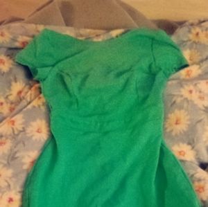 Green dress with criss cross back